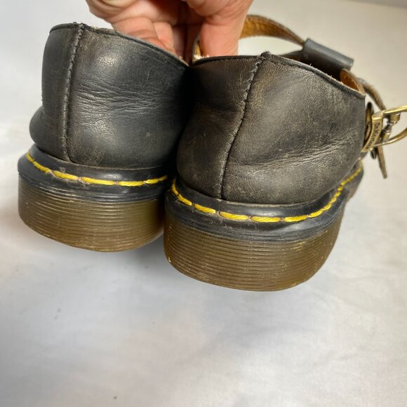 DR. MARTENS  MARY JANE CRAZY HORSE WOMENS SHOES Sz 6 - Picture 9 of 12